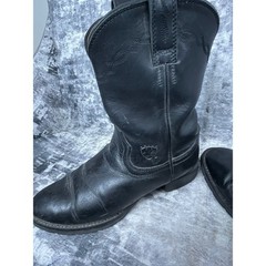 Ariat 9.5 D Black Heritage Roper Boots Mens Leather Western Cowboy Side Zip