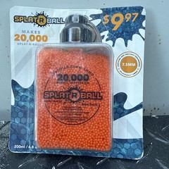 New Sealed SplatRball 20,000 Rounds 7.5mm Orange Ammo Certified Splat-R-Ball