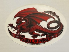 Powell Peralta Skateboards Original Dragon Sticker 5 inch Clear