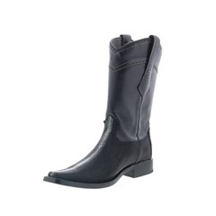 Los Altos Stingray Rowstone Square Toe Mens Black Wide Cowboy Western Boots