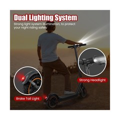 Electric Scooter for Adults, 8.5″ Solid Tires, 350/500W Motor, 16/19MPH Max S…