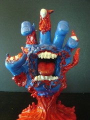 JIM PHILLIPS 1985 ART HAND Custom Kidrobot Santa Cruz Screaming Hand Figure