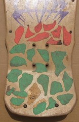 1988 ALVA JEF HARTSEL «STREET FIRE 2» SKATEBOARD DECK USED RARE RASTA