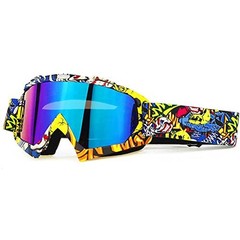 Motocross Motorcycle Goggles Bike Off Road Racing White-yellow-blue Multicolor