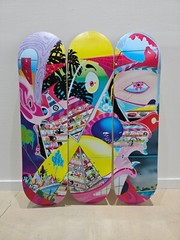 Erik Parker Rome Pays Off Skateboard Deck Art