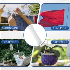 Strong 100 Ft White Nylon Rope – 1/8 Inch, Perfect for Crafts, Camping, and More