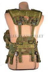 USGI Military Tactical LOAD BEARING VEST LBV Woodland Camo Vietnam Era VGC