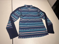 Kerrits Shirt Kids Medium Fail Isle Fleece Tech Top 1/4 Zipper Pullover Poly