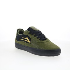 Lakai Essex Mens Green Suede Lace Up Skate Inspired Sneakers Shoes