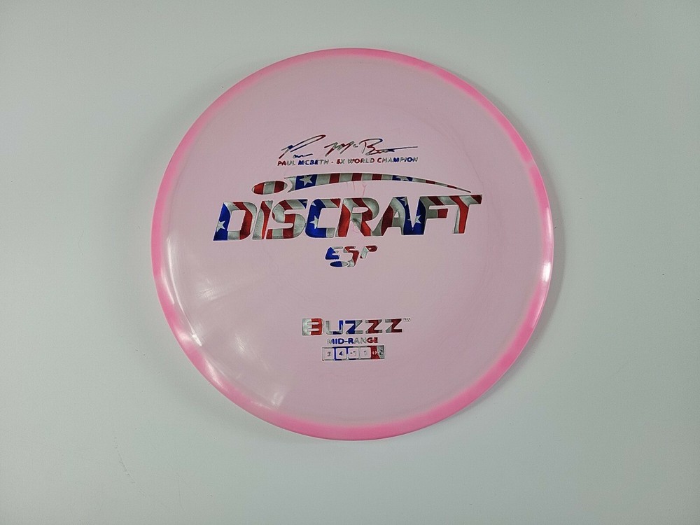 RARE Discraft ESP Buzzz Paul McBeth 5x Signature Series 177+Pink/halo FlagStamp