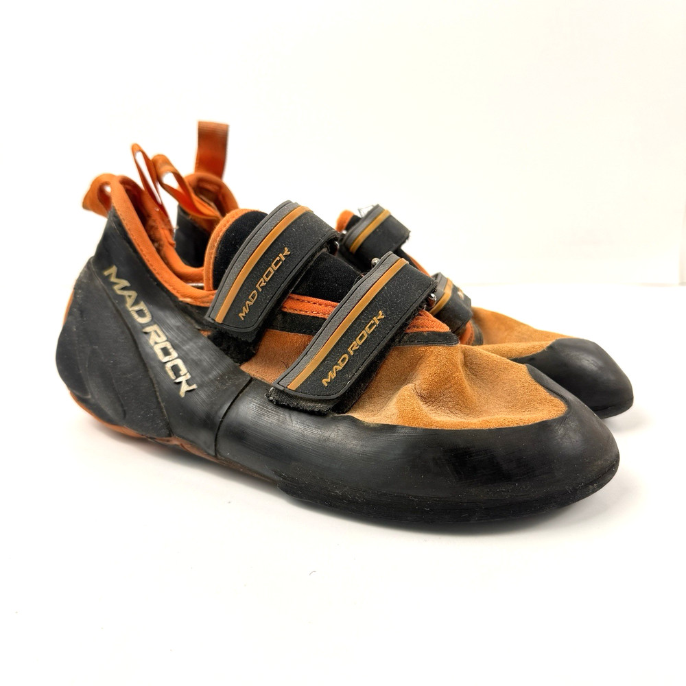 Mad Rock Climbing Shoes Mens 9 Flash 2.0 Orange Climb Bouldering Gym Outdoors