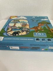 Dinosaur Theme Folding Sandbag Tossing Game Board, Blue Multicolor