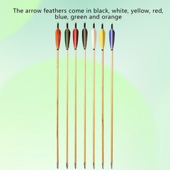 12PCS 33″ Wooden Shooting Arrows for Hunting Competition
