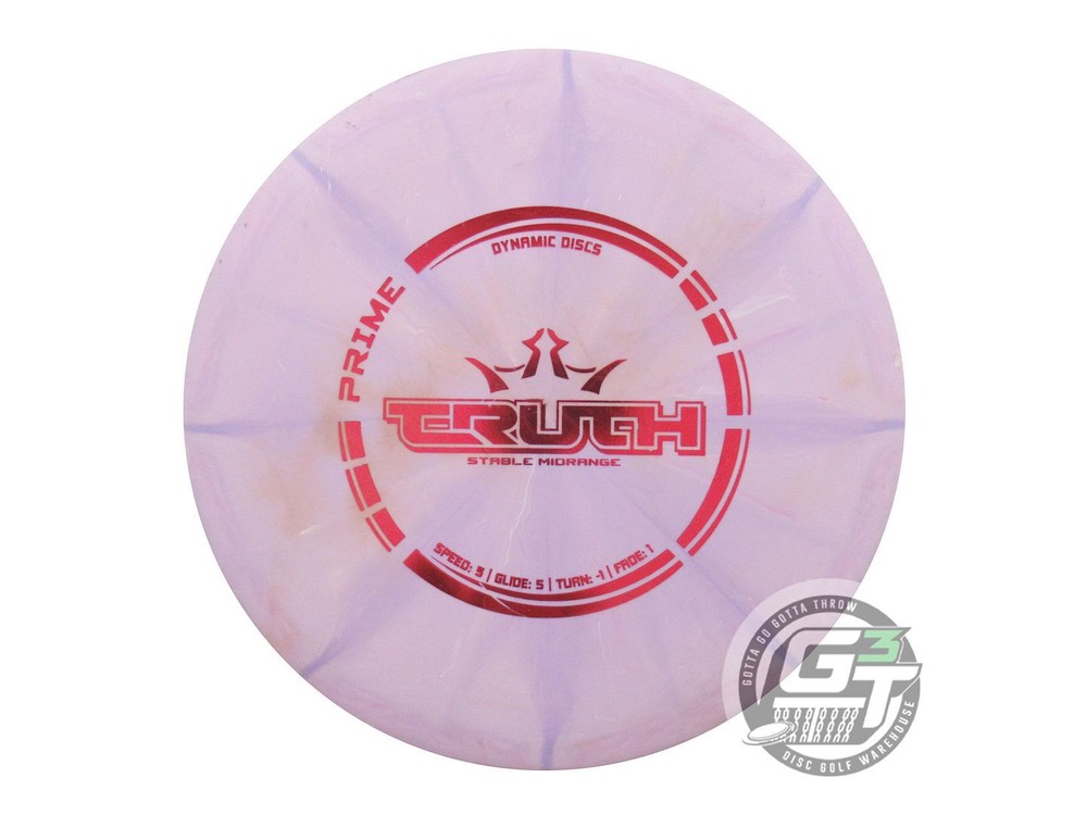 USED Dynamic Discs Prime Burst Truth 177g Lilac Red Foil Midrange Golf Disc