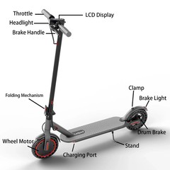 Adults Electric Scooter 20KM Long Range Folding E-Scooter City Safe Commuter APP