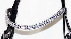 SALE FSS Crystal Bling Curve Browband SHIMMER Clear Ice White Rhinestone 30% OFF