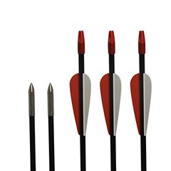 12pcs Glue on Field Points 11/32 Wood Arrow Points Glue on Arrow Tips for Woo…