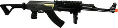 One Air Soft DE Metal AK-47S Airsoft Auto AEG Rifle 320 FPS @ 0.2G w/ RIS Black