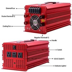 BESTEK 2000W Power Inverter 3 AC Outlets DC 12V to 110V AC Car Power Inverter…