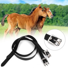 50cm Black 1 Pair Lengthen For Spur Straps Leathers With Stainless Steel
