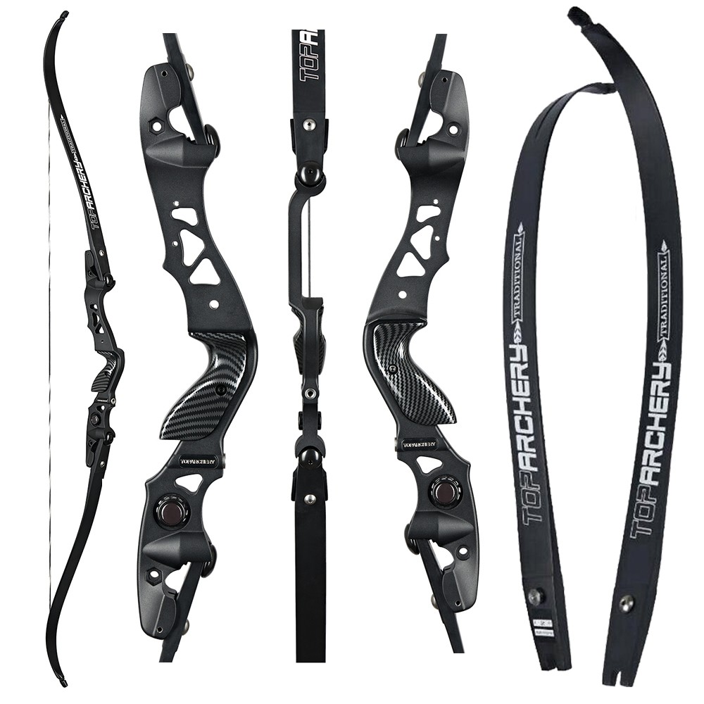 Archery 62″ ILF Takedown Recurve Bow 25-60lbs Arrows Set Target Hunting Shooting