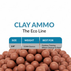 (1500) 3/8″ Inch Biodegradable Slingshot Ammo Precision Hard Clay Balls
