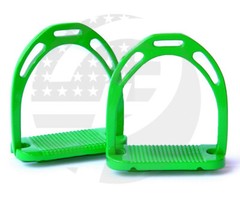 4.75’’ HORSE STIRRUPS ALUMINUM LIGHT & DURABLE GREEN