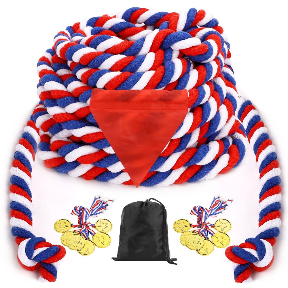 60FT Tug of War Rope for Kids and Adults Field Day Game Outdoor Carnival Games