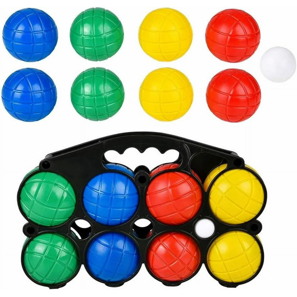 Funstuff 4 Player Bocce Ball Set with Carry Case – Outdoor Party Beach Game