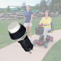 White Horn Button – For Go-Go and Pride Mobility Scooters