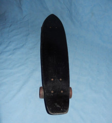 VTG Black Plastic Molded Skateboard W/ Nash Trucks – 26.5″ Long – Parts/Restore