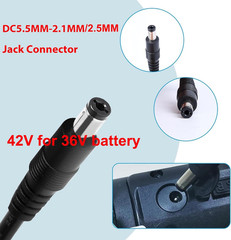 42V 2A Power Adapter for 36V Lithium-Ion Battery with DC Port Options