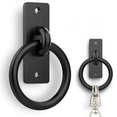Sunset Valley Metalcraft Horse Tie Ring – 2-3/8″ inches Heavy-Duty Black