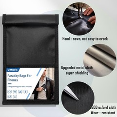 2 Pack Military Grade Faraday Bags for Smartphones | Signal Blocking; Magneti…