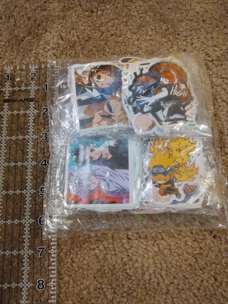 200 Pack Anime Stickers Mixed Decals for Laptop, Skateboard,Water Bottles Helmet
