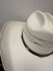 Native American Sterling Silver Concho Style Hat Band