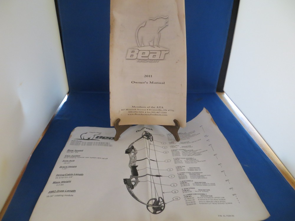 2011 Bear Outbreak Compound Bow Owner’s Manual