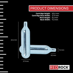 Redrock 10 pack 8 Gram CO2 Cartridges for 64 oz growlers kegs beverage gas