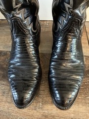 Vintage Tony Lama Genuine Lizard Skin Western Mens Boots Size 8.5 Regular