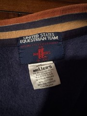 Miller’s United States Equestrian Team Sweatshirt Cardigan Men’s XL Vintage Navy