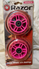 RAZOR 98mm Wheels with Bearings – Set of 2 – Item # 134932-PK Pink Scooter