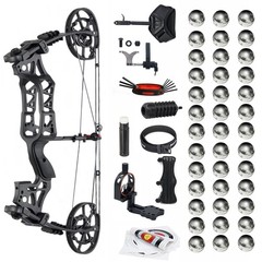GQT 40-70lbs Compound Bow Archery Steel Ball Dual-use Fishing Hunting RH LH