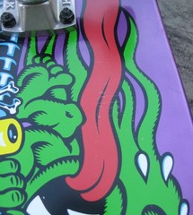 Santa Cruz Keith Meek Slasher Retro Reissue Purple Skateboard Complete Deck READ