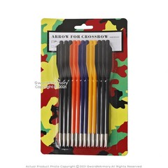 Set of 5 Plastic Crossbow Bolts Arrow 6.5” Metal Tips 50/80 lbs 12 Pcs/Pack