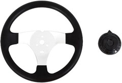 JIANWEI Off-Road Steering Wheel, 300mm PU Foam Ergonomic, Smooth ATV With Holes