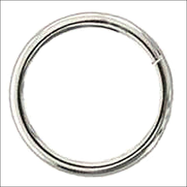 Pack Of 2 In X 6.2Mm Western Horse Tack Welded Wire Ring Nickel Plated