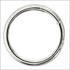 Pack Of 2 In X 6.2Mm Western Horse Tack Welded Wire Ring Nickel Plated