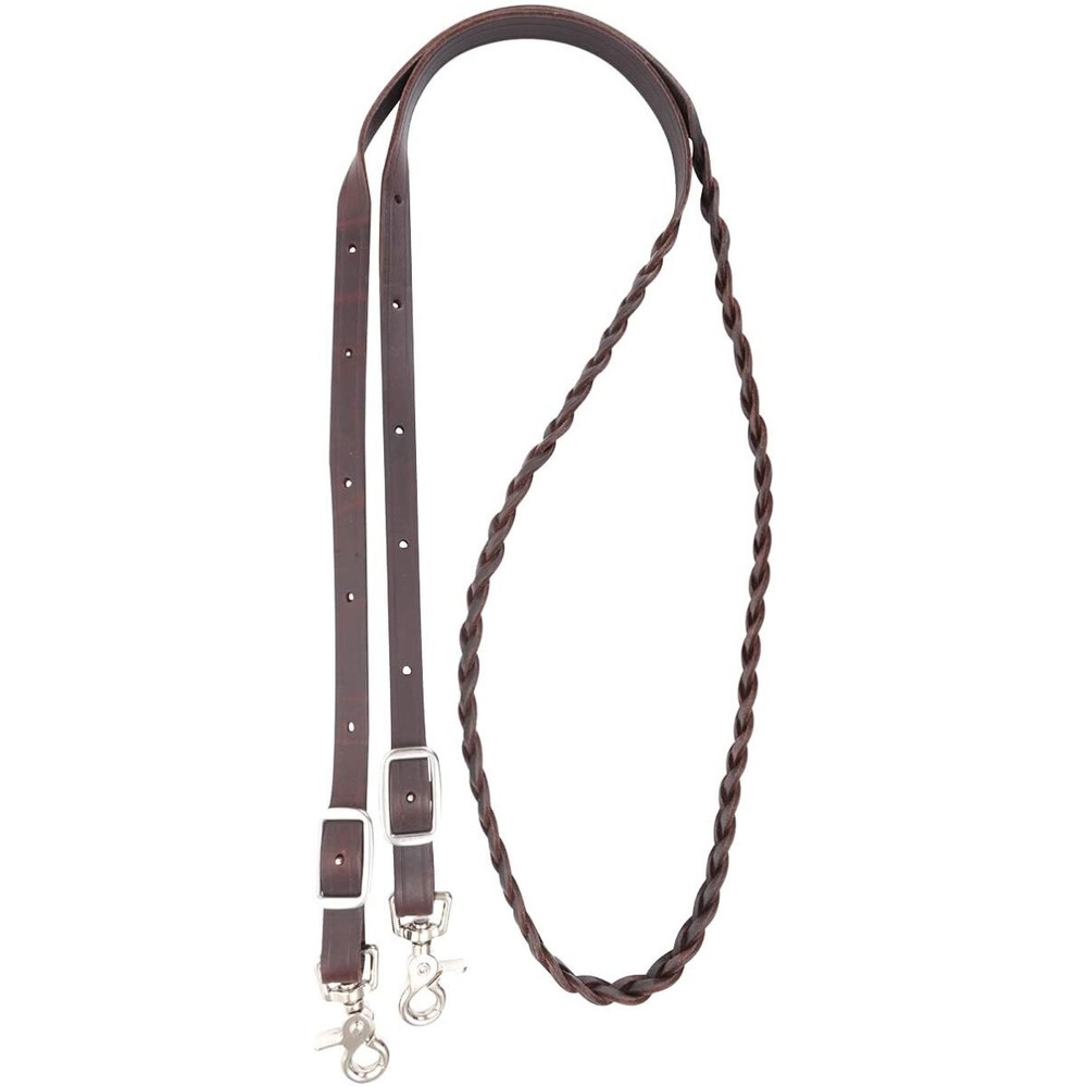 MARTIN SADDLERY Latigo Braided 5/8in 3-Strand Roping Rein (RR58B3L)