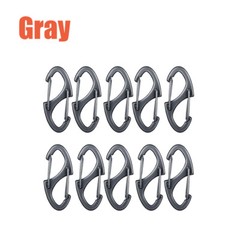 10-30xDual Wire Gate Snap Hook Mini Alloy Spring Carabiner Clip Keychain Outdoor