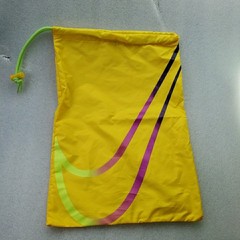 Nike Yellow Nylon Track & Field String Closure Storage Shoe Bag 16.5″x11.5″ NWOT